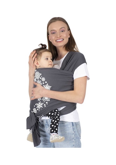 Sevi Bebe Bebek Taşıma Şalı Sling ART-562 Gri