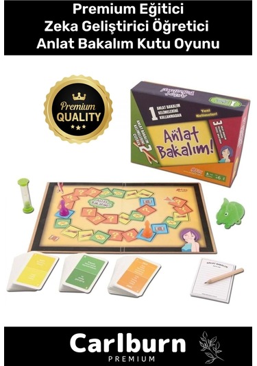 Premium Eğitici Zeka Geliştirici Öğretici Eğlence Aile Etkinlik Arkadaş Anlat Bakalım Kutu Oyunu