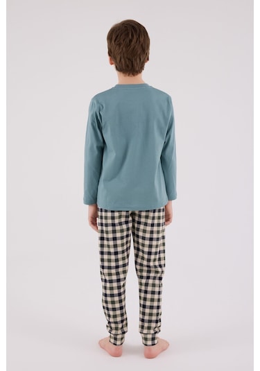 Arnetta Erkek Çocuk Yeşil Pijama Takımı Ar3510-c-v1
