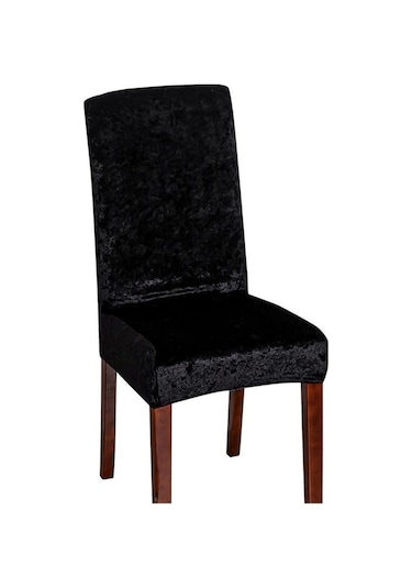 Novahub Beyaz Kadife Parlak Kumaş Anti-toz Sandalye Kılıfı, Evrensel Boyut, Sandalye Yemek Odası Koltuk Kapakları, 1 Parça Beyaz