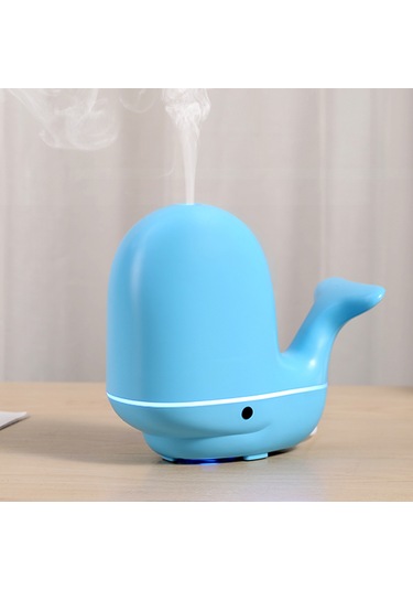 Wezone Mavi Ultrasonik Aromaterapi Dağıtıcı 180ml - 7 Renkli Led Işıklı Nemlendirici, 10 Saat Otomatik Kapatma Fonksiyonu