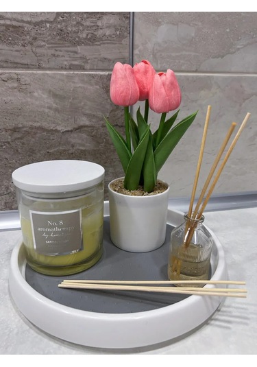 4fun Yapay Silikon Lale Çiçekleri Saksıda Dekorasyon İçin 319526468 Pembe