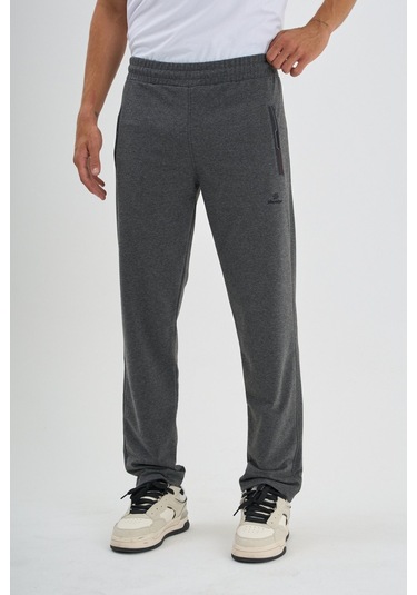 Shooter Sportswear Mevsimlik Antrasit Erkek Eşofman Altı Rahat Kalıp Fermuar Cepli Düz Paça Antrasit