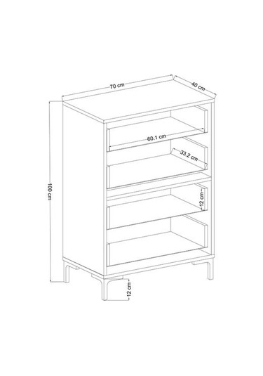 Just Home Prestige 4 Çekmeceli Şifonyer - Vizon / Yunus - 70 Cm Vizon / Yunus