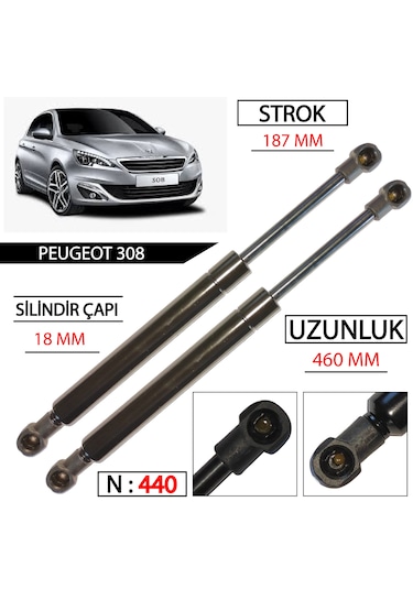 Peugeot 308 Bagaj Amortisörü