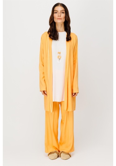 Rahat Kumaş Ceket Pantolon Tunik Koleyeli Takım Mango-mango Sarı