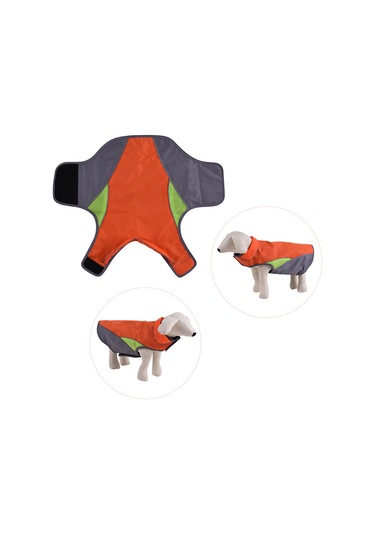 Mufunye Büyük Irk Köpekler İçin Dış Mekan Montu - Isı Sağlama & Su Geçirmez - Yansıtıcı Şeritli - Taslan & Yünlü - Turuncu Xxl 4 Renk 6 Beden Seçeneği Diğer