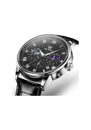 Olevs 2893 Erkekler Çok Fonksiyonlu İş Kuvars Saat Siyah