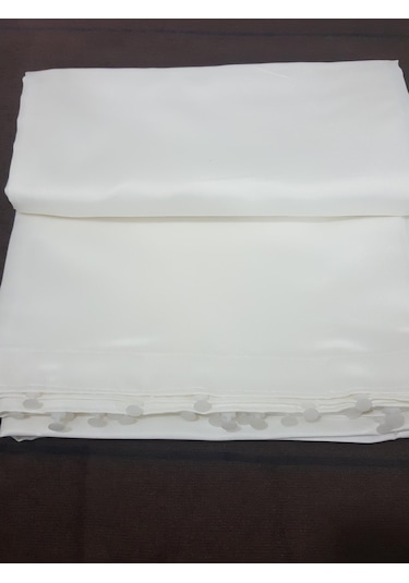 Güneşlik Saten Kalın Gramajlı Ütü İstemez Güneşlk Perde (402268212) Kırık Beyaz