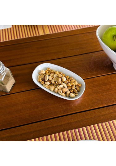 Alezy 605 Göreme Melamin Termostar Oval Kayık Tabak 15x9 Cm Beyaz