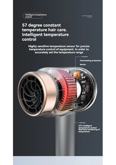 Lixiaqu01 Ev Kullanımı İçin Kablosuz Şarj Saç Kurutma Makinesi,