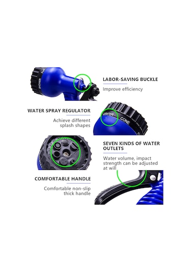 Sones Dayanıklı Esnek Çift Katmanlı Su Borusu Su Hortumu, Uzunluk: 7,5 M-22,5 M Ab Standardı Mavi