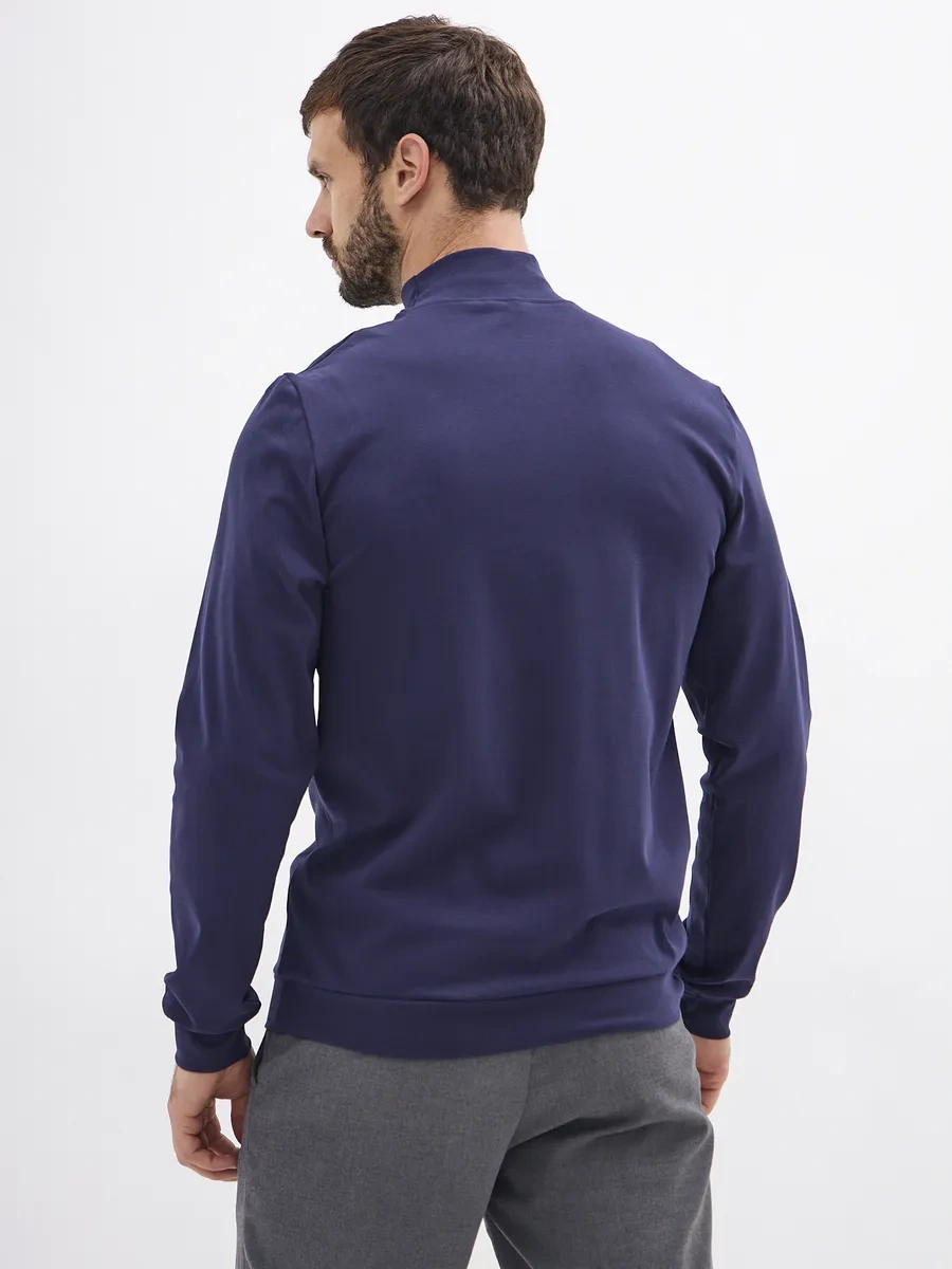 Adıl Collectıon Klasik Yaka Hasarlı Kazak 468806580 Koyu Mavi Grafit