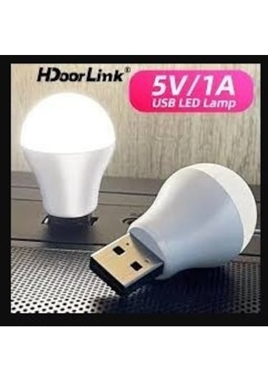 Powermaster Pm-20920 5 Volt 1 Amper Usb Led Lamba Beyaz Taşınabilir Usb Ampul