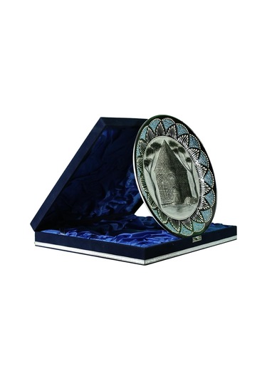 E38 El İşçiliği Çini Tabak Kümbet 25 Cm - 6420