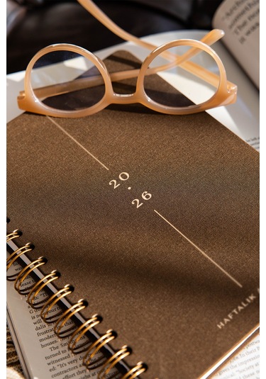 2026 A5 Spiralli Keten Haftalık Ajanda 12 Aylık - Kahverengi Kahverengi