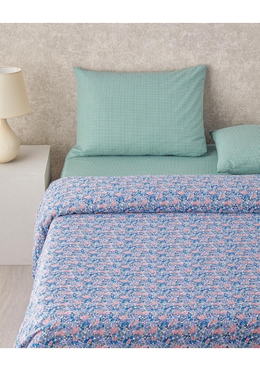 English Home Petit Chamomile Baskılı Tek Kişilik Pike Takımı 150x220 Cm Pembe Çok Renkli