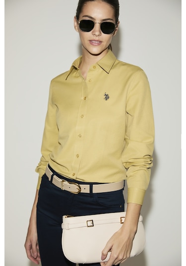 U.S. Polo Assn. U.s. Polo Assn. Kadın Gömlek Basic 50324791-vr235 Yag Yesılı