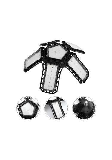 Ayt Ledx Ayarlanabilir Açılı 5 Kanatlı 148 Smd Ledli Galaxy Projektör Işığı 60w 6600 Lumen E27 Duy Ampul 32cm Çap