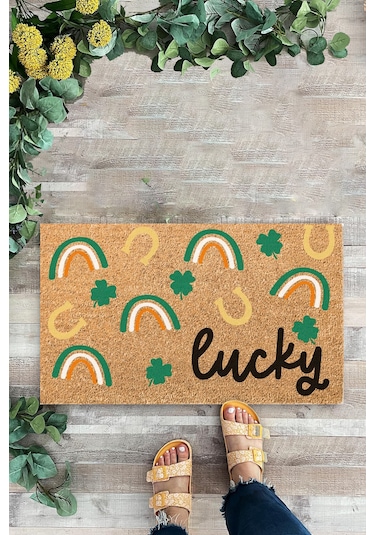 Şans İşaretleri, Lucky, Kapı Önü Paspası, Dijital Baskı