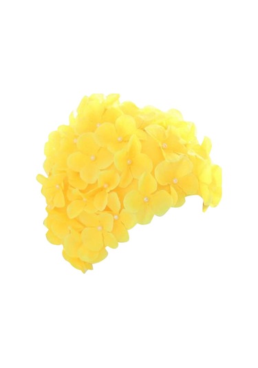 Suntek Çiçekli Yüzme Şapkası Tüm Seviyeleri İçin Sarı