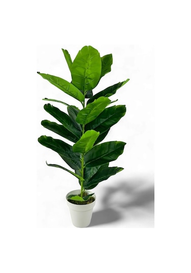 Yapay Çiçek Starliçe 80cm 23 Yapraklı Salon Çiçeği Beyaz Saksılı Yapay Bitki