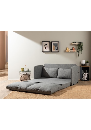 Pafu Saga Xl İkili Katlanır Yataklı Koltuk Keten Açık Gri