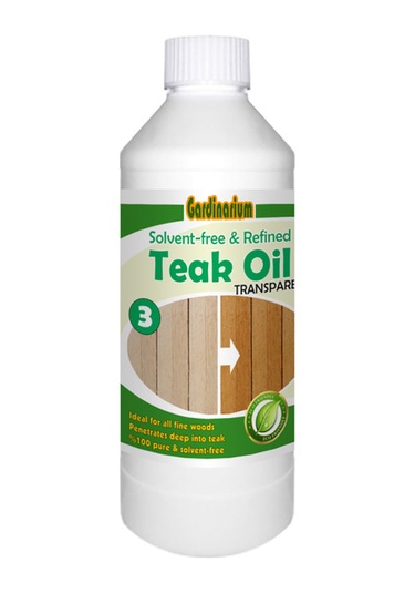 Gardinarium TEAK OIL / TRANSPARENT (Solventsiz Şeffaf Tik Yağı) 500 ml