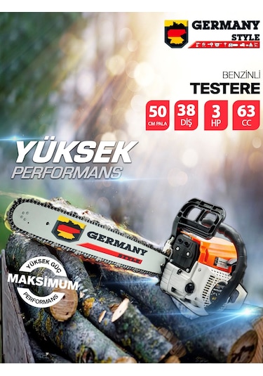 Germany Style MS-3610 Benzinli Testere 15HPX Hp Ağaç Odun Dal Kesme Makinesi