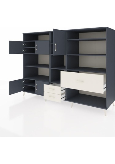 Kronos Dolap 13 Raflı 3 Çekmeceli 5 Kapaklı 220x59x163 Antrasit-a Antrasit-antrasit/aytaşı Kronos Dolap 13 Raflı 3 Çekmeceli 5 Kapaklı 220x59x163 Antrasit-a Antrasit-antrasit/aytaşı