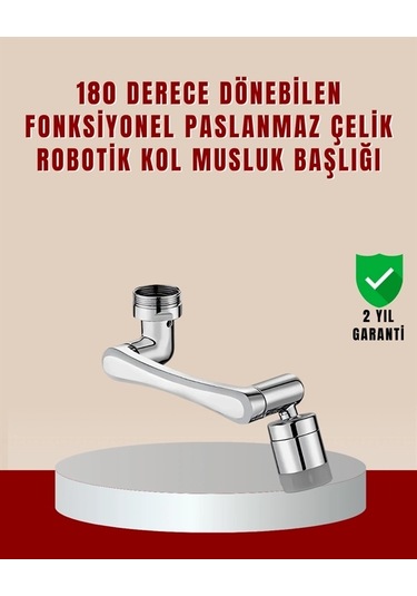 Bfs 180 Dönebilen Robotik Kollu Musluk Başlığı 2 Modlu Su Akışı Ve Kolay Montaj Çok Renkli