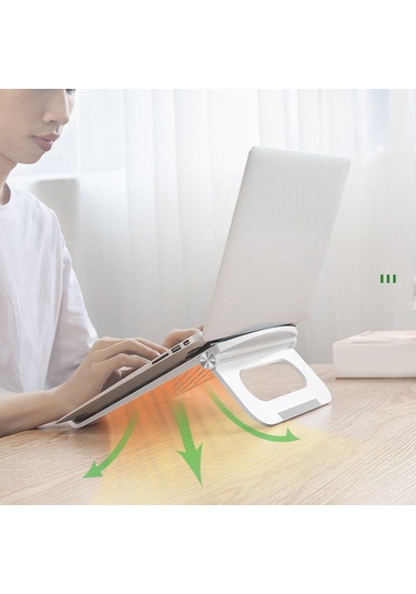 Homyl Katlanabilir Dizüstü Bilgisayar Standı Ofis Ev Beyaz