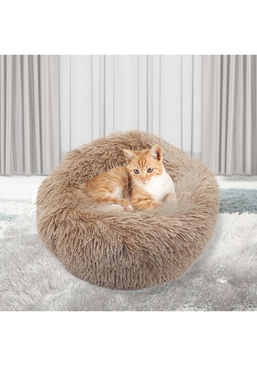 Vkemall "yumuşak Yuvarlak Evcil Hayvan Yatağı - Kaymaz, Nefes Alabilir, Sıcak Tutan"