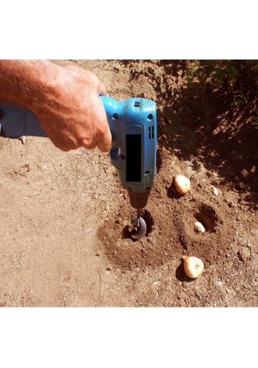 Geeroyoo Bahçe Çimdik Makinası İçin Çelik Heliks Matkap Ucu - 8x25 Cm Yuvarlak Saplı Fide, Lale, Çalı Ekim Ve Kök Kaldırma Aleti