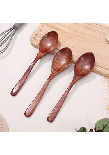 Fosenze 10 Adet 18,5 Cm Nānmu Ahşap Çatal, Uzun Saplı, Doğal Renkli, Ev Ve Restoran Kullanıma Uygun Kahverengi