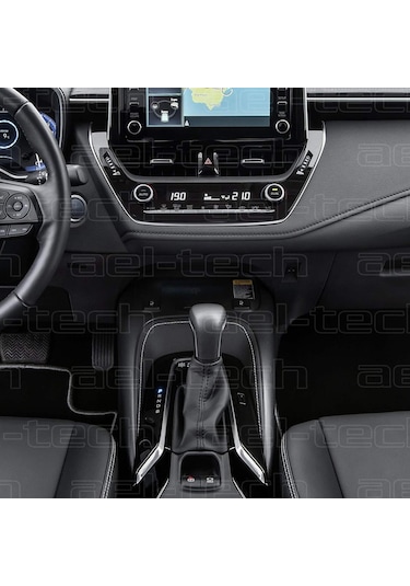 Toyota Corolla Uyumlu Klima Gösterge Vites Etrafı Ve Kolçak Altı Piano Black Tpu Koruyucu