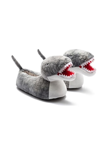 Twigy Ee0565 Tw Tıreks Çocuk Hayvanlı Panduf Gri 31-38 Gri