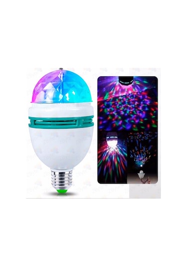 Led Disko Lamba Dönebilen Işıklı Parti Disco Lambası Çok Renkli