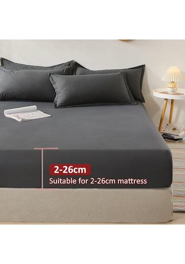 Açık Pembe Yatak Örtüsü Gömme Çarşaf Düz Renk Kaymaz Ayarlanabilir Yatak Örtüsü Yastık Kılıfı Olmadan 120x200cm Açık Pembe