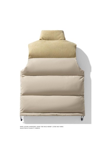 Kalınlaştırılmış Sıcak Tutan Pamuklu Unisex Yelek Haki