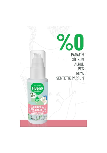 Siveno %100 Doğal Bebek Yağı Organik Jojoba Bakım Masaj Yağı Bitkisel Vegan 50 ml