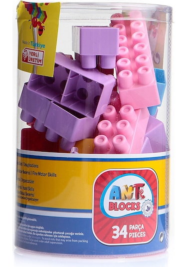 Asya Oyuncak Ant Block Pastel 34 Parça