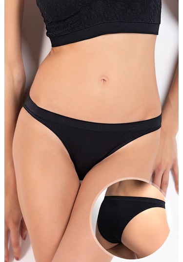 DoReMi Juli Dikişsiz Slip Külot Siyah