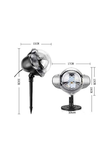 Youtek Ip65 Su Geçirmez Led Kar Tanesi Projeksiyonu Işığı, Uzaktan Kumanda Ve Zamanlayıcı İle, Noel Partileri Ve Dış Mekan Aydınlatması Çok Renkli