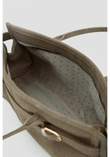 Enyola Vintage Süet Çanta Vizon Vizon