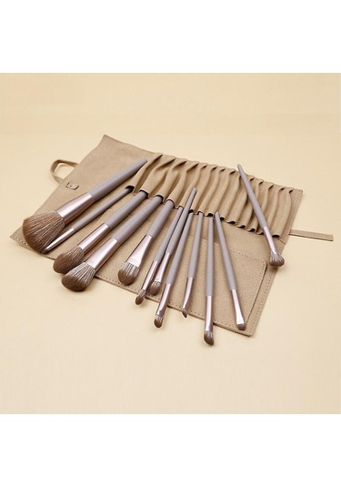 12'si 1 Arada Makyaj Fırçası Seti Makyaj Fırçası + Fırça Çantası Makyaj Fırçası + Fırça Çantası