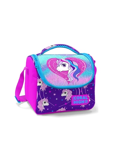 Coral High Mor Pembe Pegasus Kız Çocuk Okul Beslenme Çantası