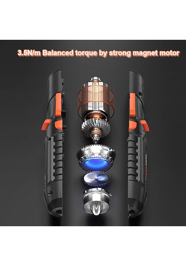 Springsun 3.6v Li-pil Akülü Elektrikli Tornavida Seti - Taşınabilir Tamir Aleti, 3.5n.m Tork, 250rpm Hız, Abs Malzeme