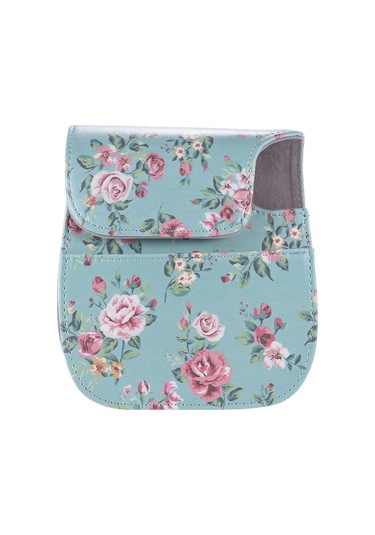 Vkemall Fujifilm Instax Mini 8/8+/8s/9 Kamera İçin Yeşil Çiçek Desenli Pu Taşıma Çantası - Pratik Ve Şık Koruma