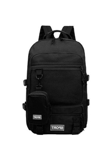 Luckydog Büyük Kapasiteli Seyahat Çantası - Kamp & Günlük Kullanım İçin Siyah Siyah